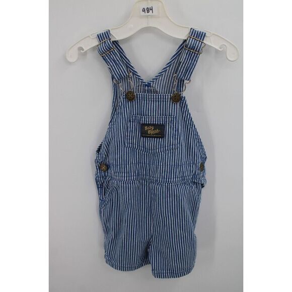 Oshkosh B'gosh Vestbak Shortall Railroad Stripe & Camo Overalls 24m Lot - Picture 2 of 16